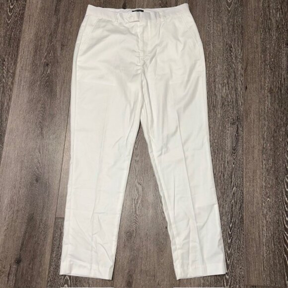 Coofandy Mens White Dress Pants Flat Front Size 34x30 - Picture 1 of 6